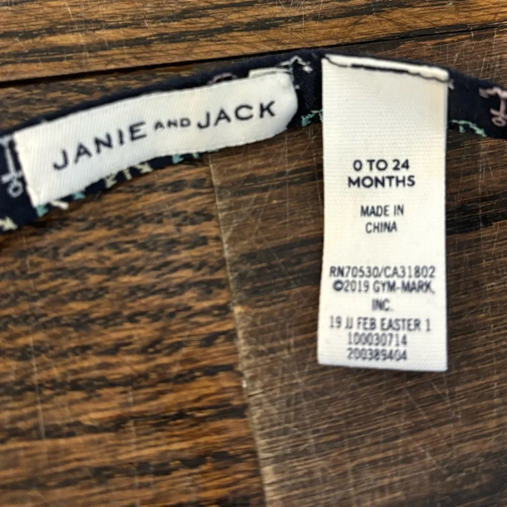 Janie & Jack Navy Blue Anchor Pattern Bow Tie (0-24 months)